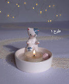 خرید جاشمعی سرامیکی گربه سرمایی