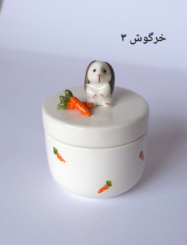 بانکه نقلی سرامیکی دستساز | قندون فسقلی و جا ادویه فانتزی