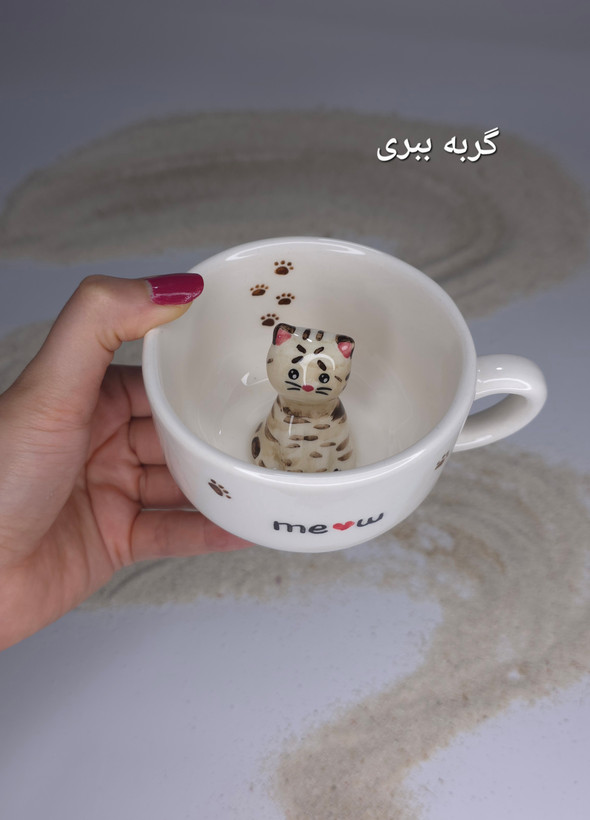 فنجون سورپرایزی سرامیکی دستساز | فنجان فانتزی تیولا